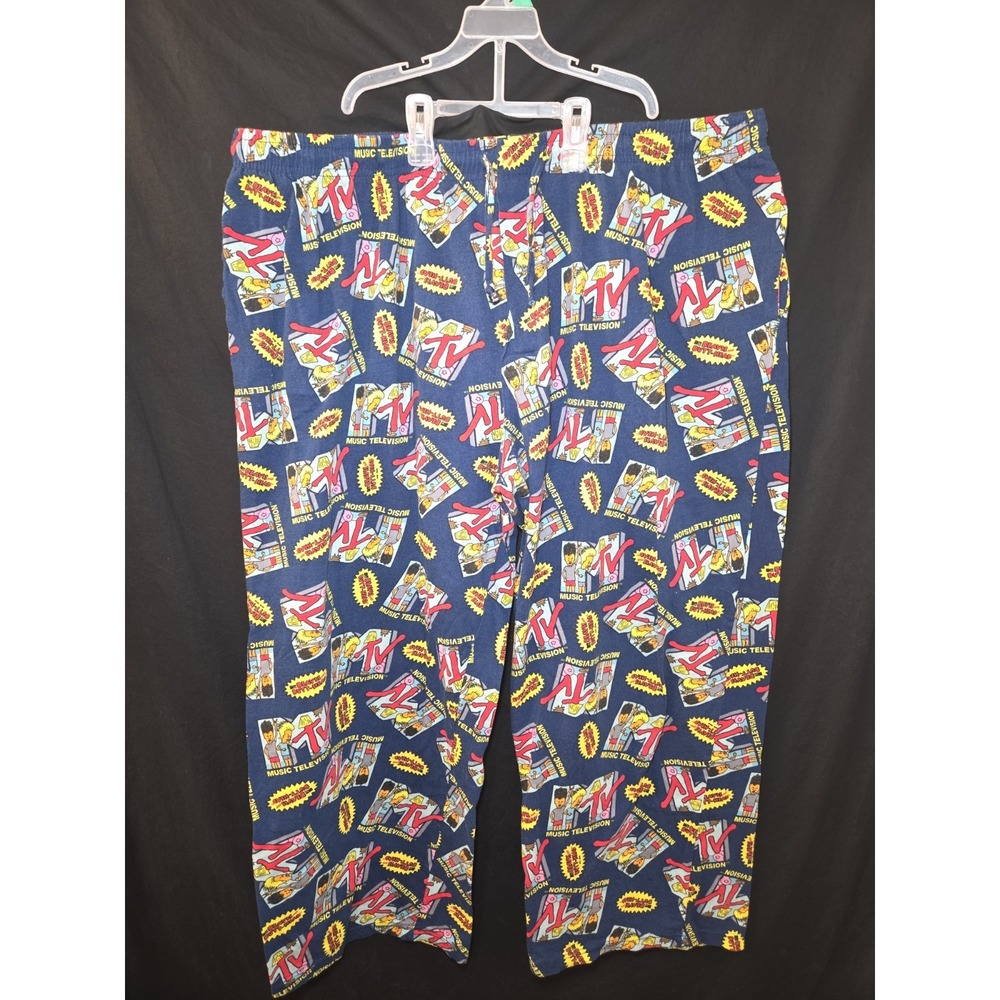 MTV Beavis and Butt-Head Pajamas PJs Pockets XXL MIKE JUDGE‎ Blue NWOT